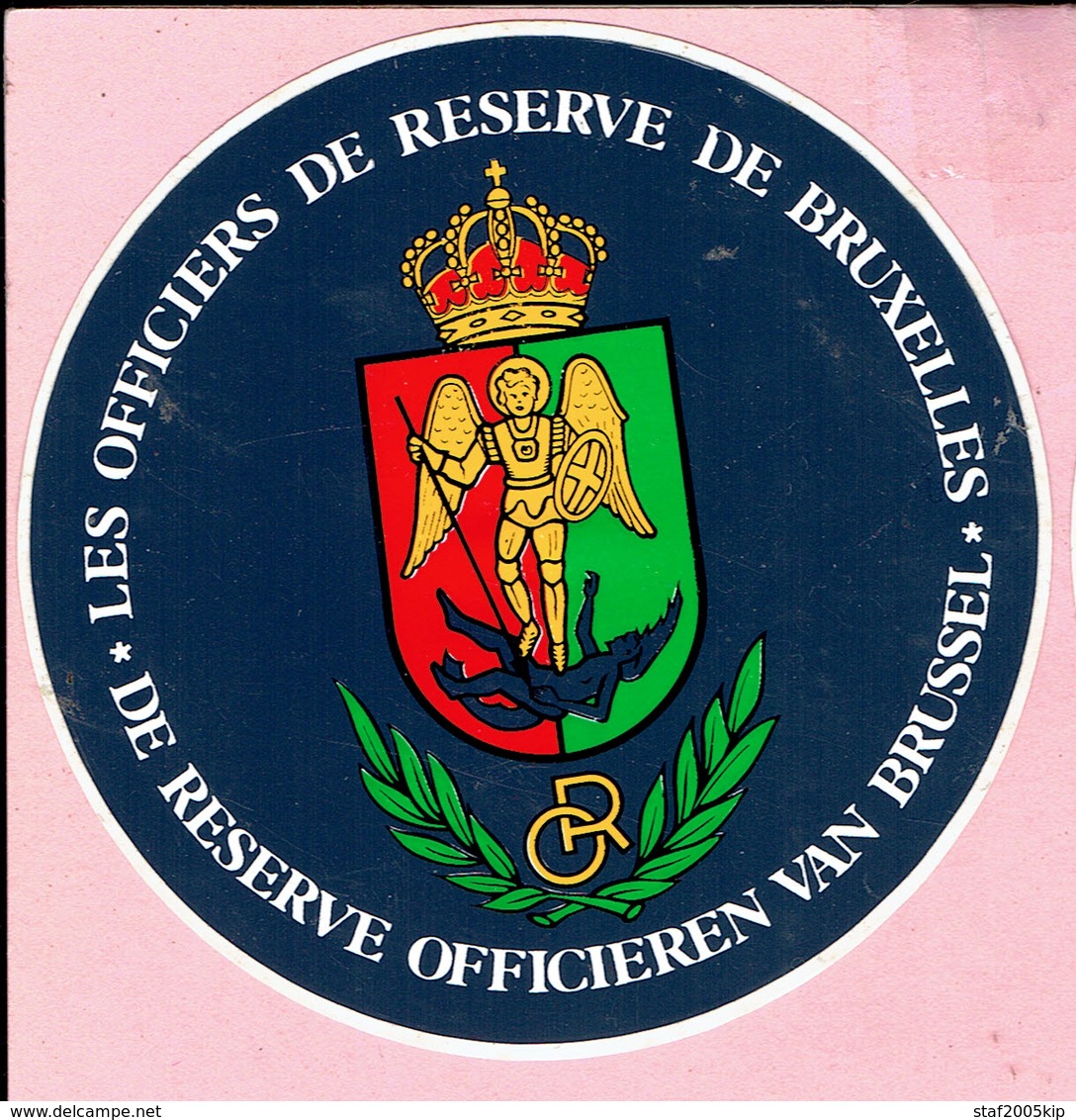 Sticker - DE RESERVE OFFICIEREN VAN BRUSSEL - R.O. - LES OFFICIERS DE RESERVE DE BRUXELLES - Autocollants