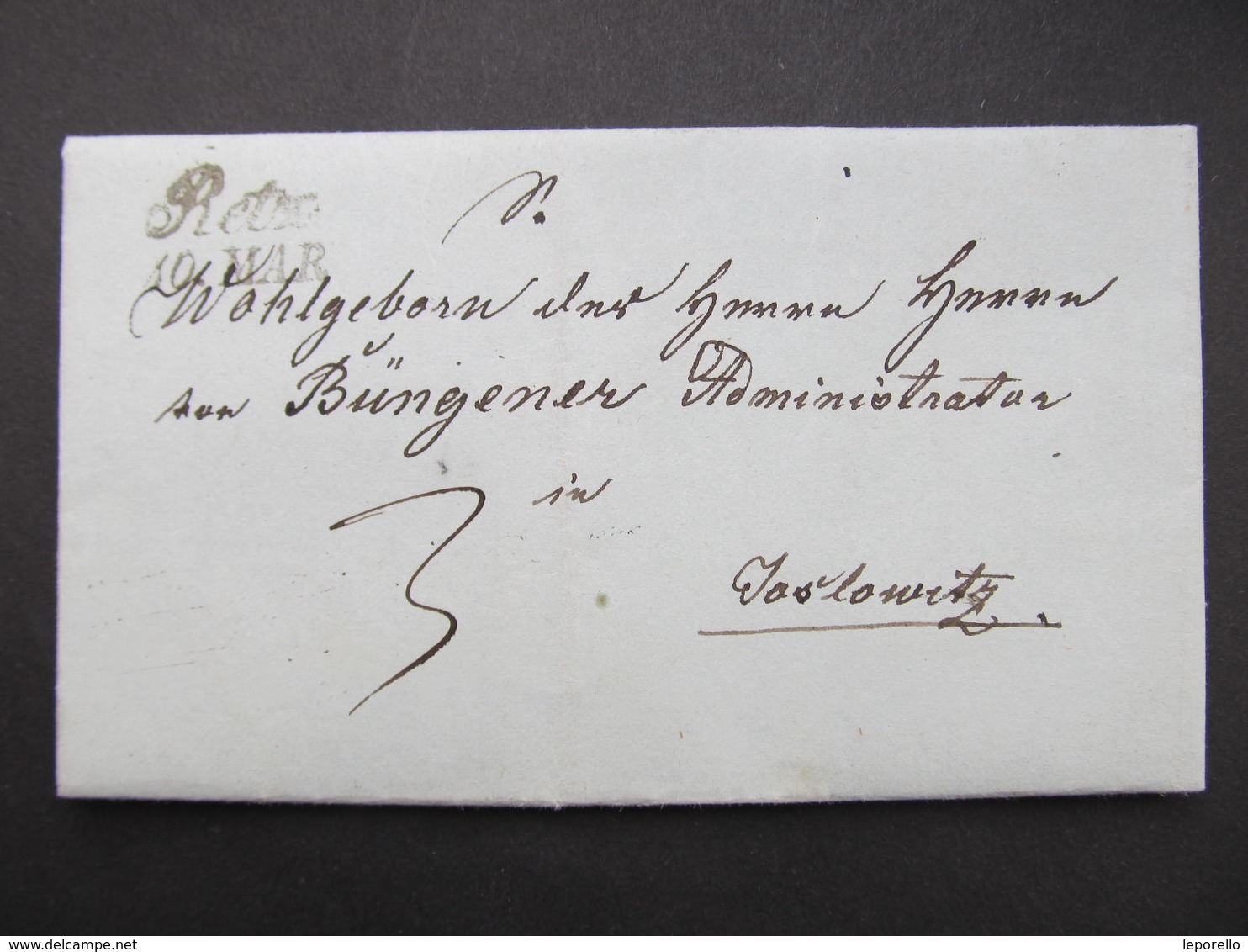 BRIEF Retz B. Hollabrunn - Znaim - Joslowitz 1849 ///  D*41872 - ...-1850 Préphilatélie