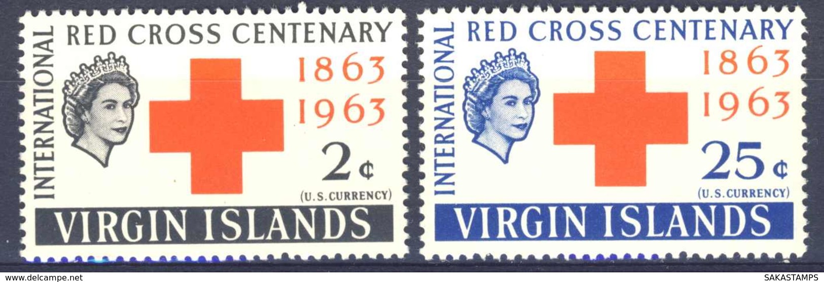 1964-(MNH=**) British Virgin Islands S.2v."Red Cross" - British Virgin Islands