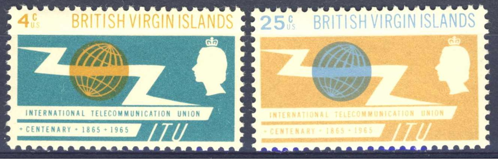 1965-(MNH=**) British Virgin Islands S.2v."ITU" - British Virgin Islands