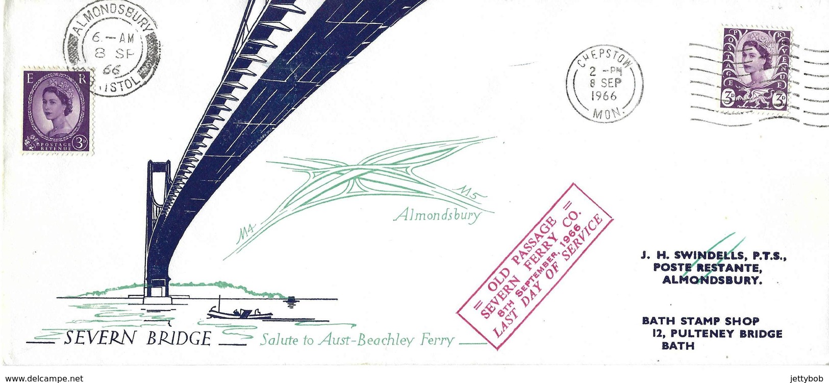 GB 1966 (8 Sep) Illustrated Cover Marking Opening Of Severn Road Bridge Used - Covers & Documents