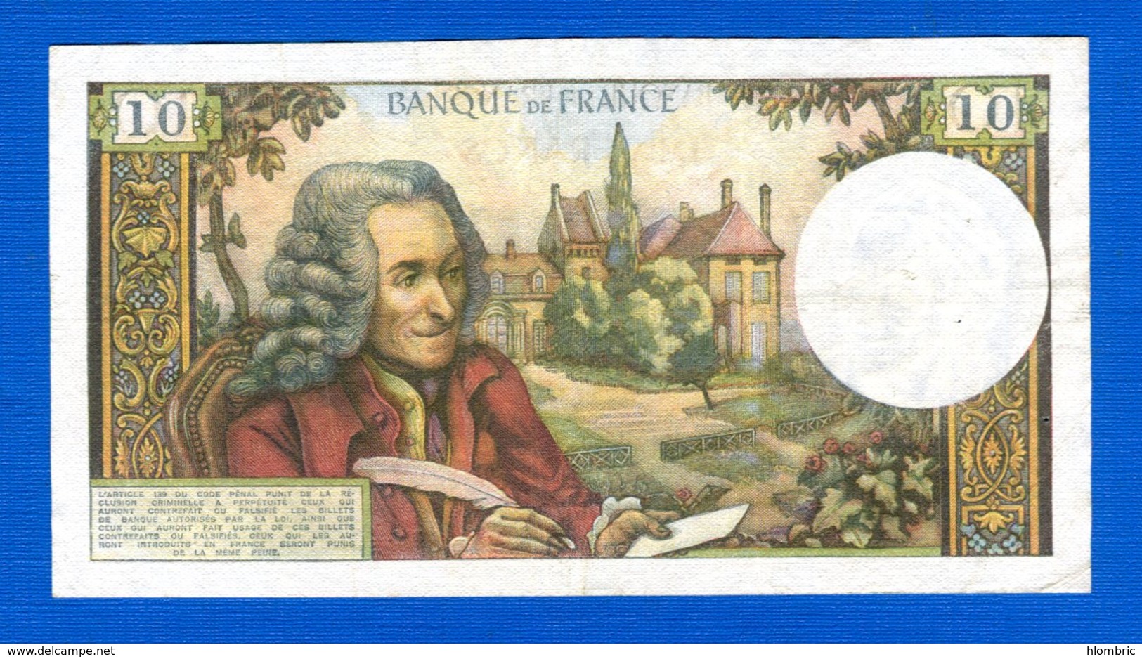 10  Fr  Du 6/11/1969 - 10 F 1963-1973 ''Voltaire''