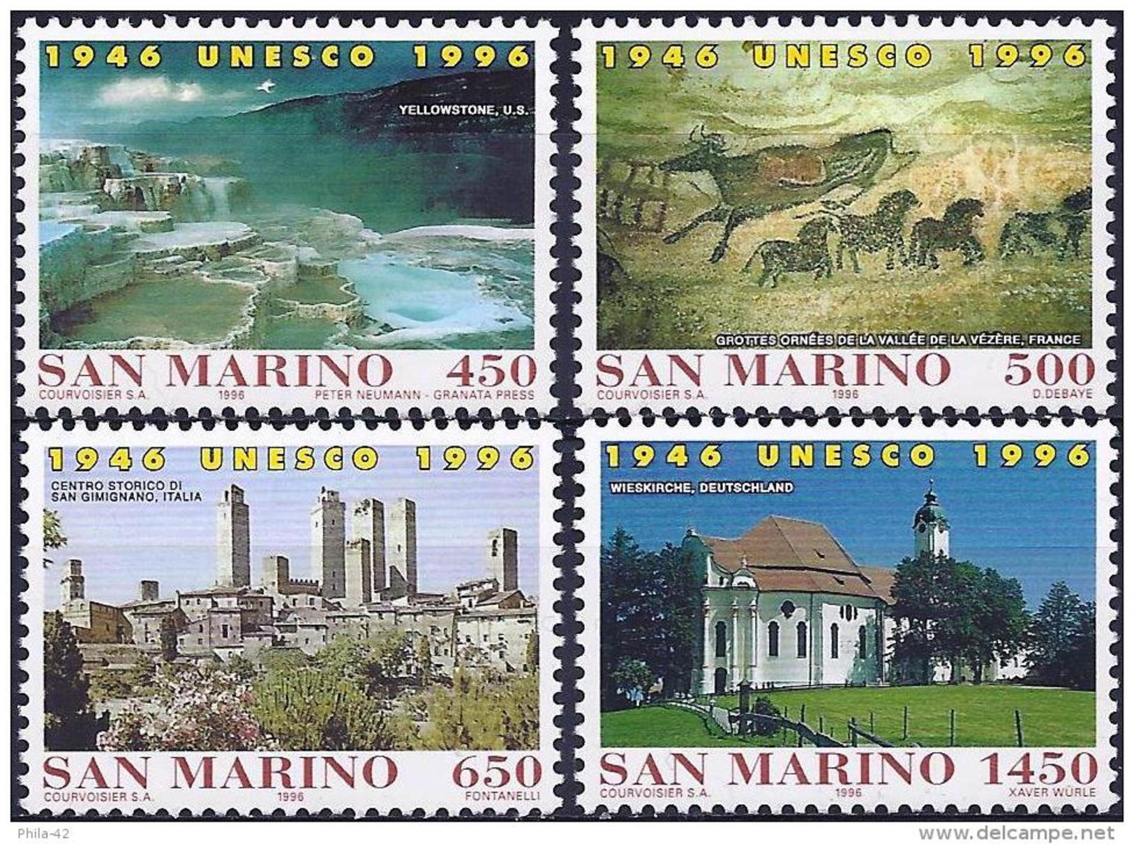 San Marino 1996 - Mi 1678/81 - YT 1471/74 ( Fiftieth Anniversary Of The UNESCO (  ) MNH** Complete Issu - Nuovi