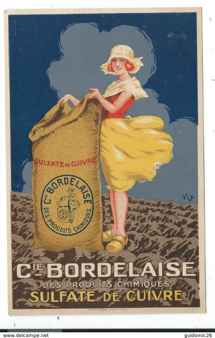 Pub Compagnie Bordelaise Des Produits Chimiques Illustration Signée Vix - Publicité