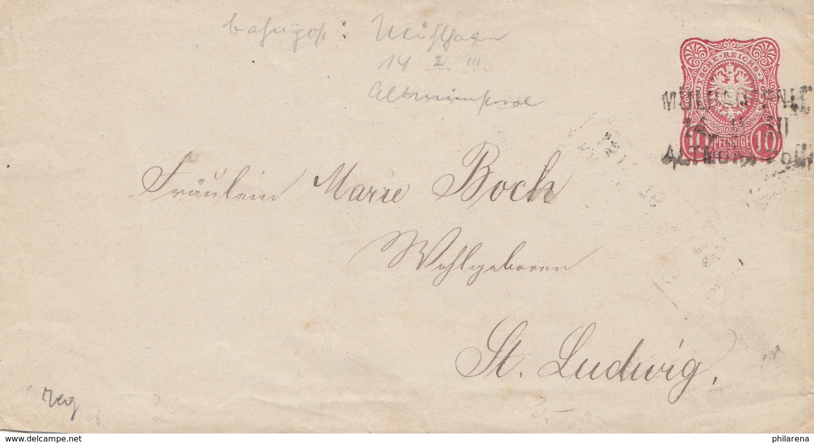 Frankreich: 1876: Mülhausen /Elsass-Lothringen - Sonstige & Ohne Zuordnung