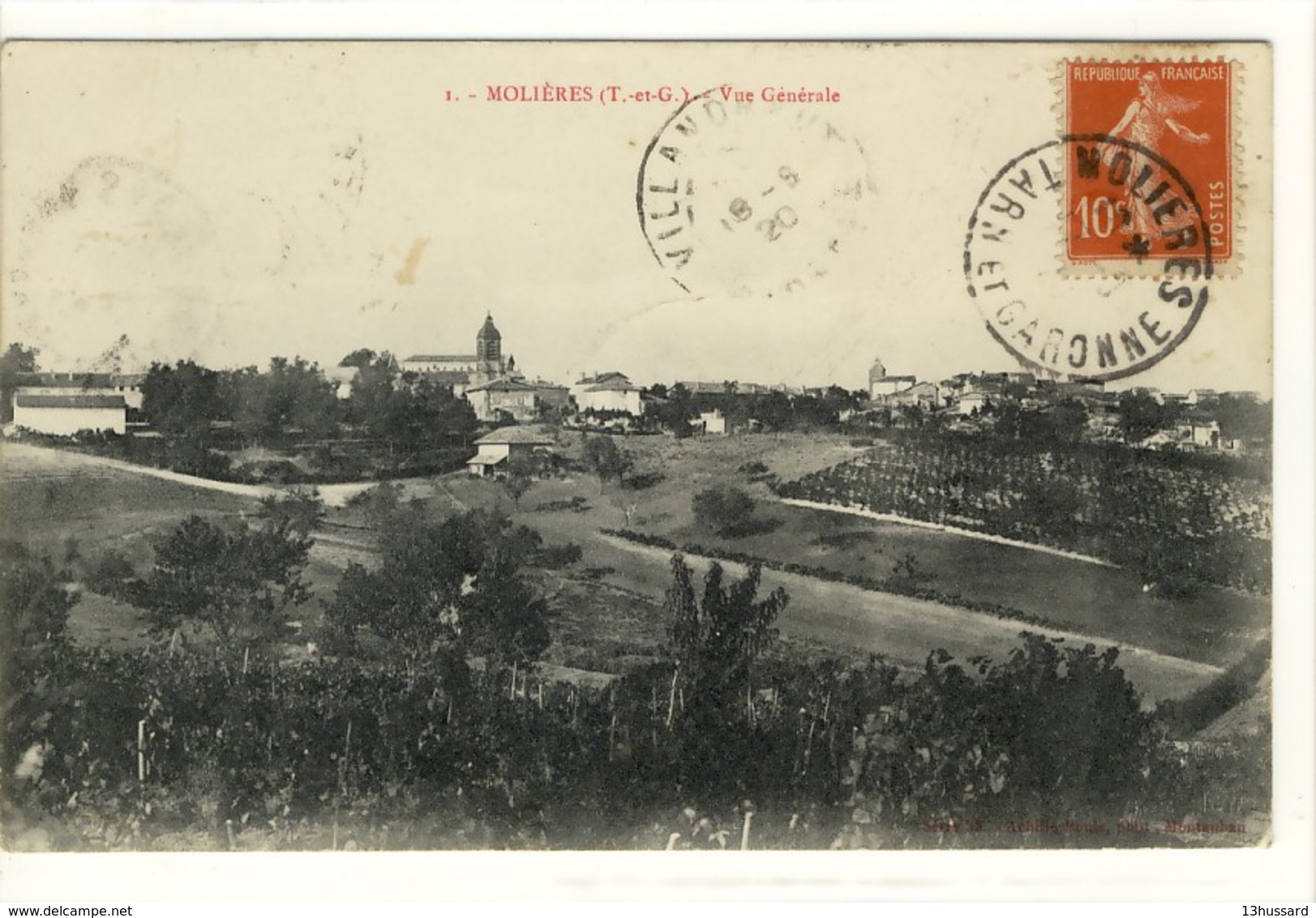 Carte Postale Ancienne Molières - Vue Générale - Molieres