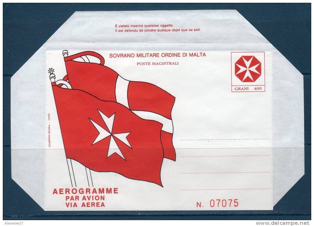 S.M.O.M 1990 -- "AereoGramma" Nuovo - Sovrano Militare Ordine Di Malta