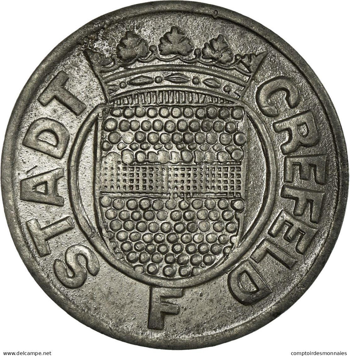 Monnaie, Allemagne, Stadt Crefeld, Kriegs-Ersatzgeld, Crefeld, 10 Pfennig, 1919 - Monetary/Of Necessity