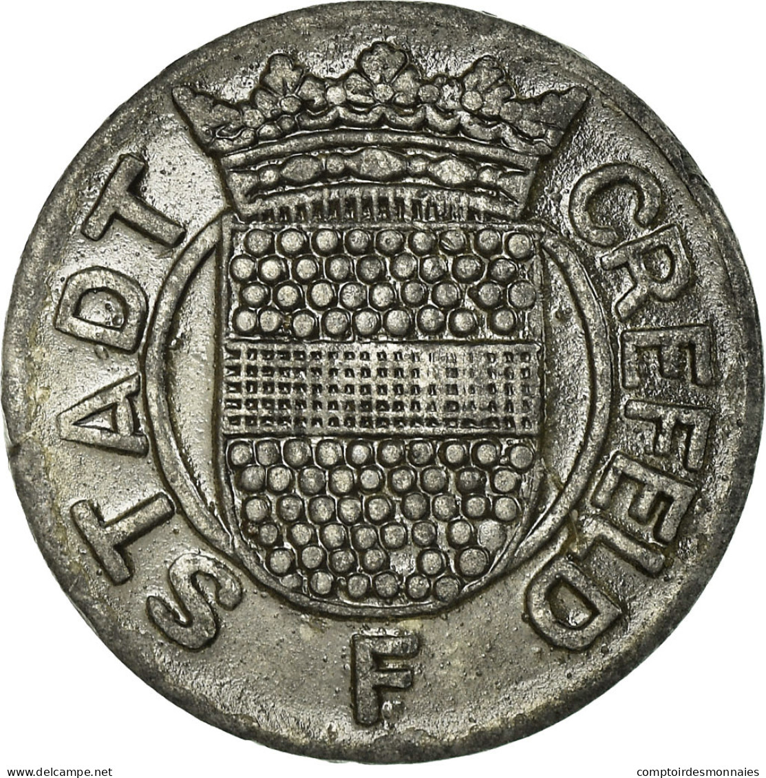 Monnaie, Allemagne, Stadt Crefeld, Kriegs-Ersatzgeld, Crefeld, 5 Pfennig, 1919 - Notgeld