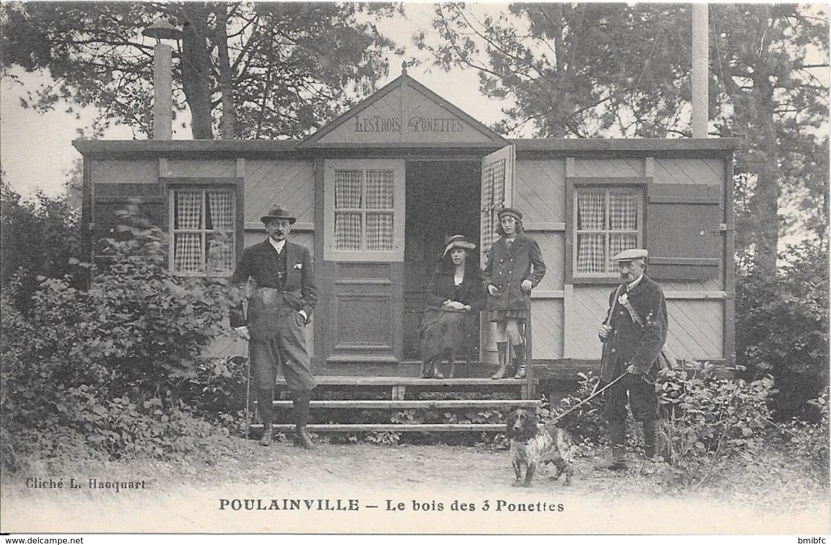 POULAINVILLE - Le Bois Des 3 Ponettes (cliché Avec Chasseur Et Garde-chasse) - Autres & Non Classés