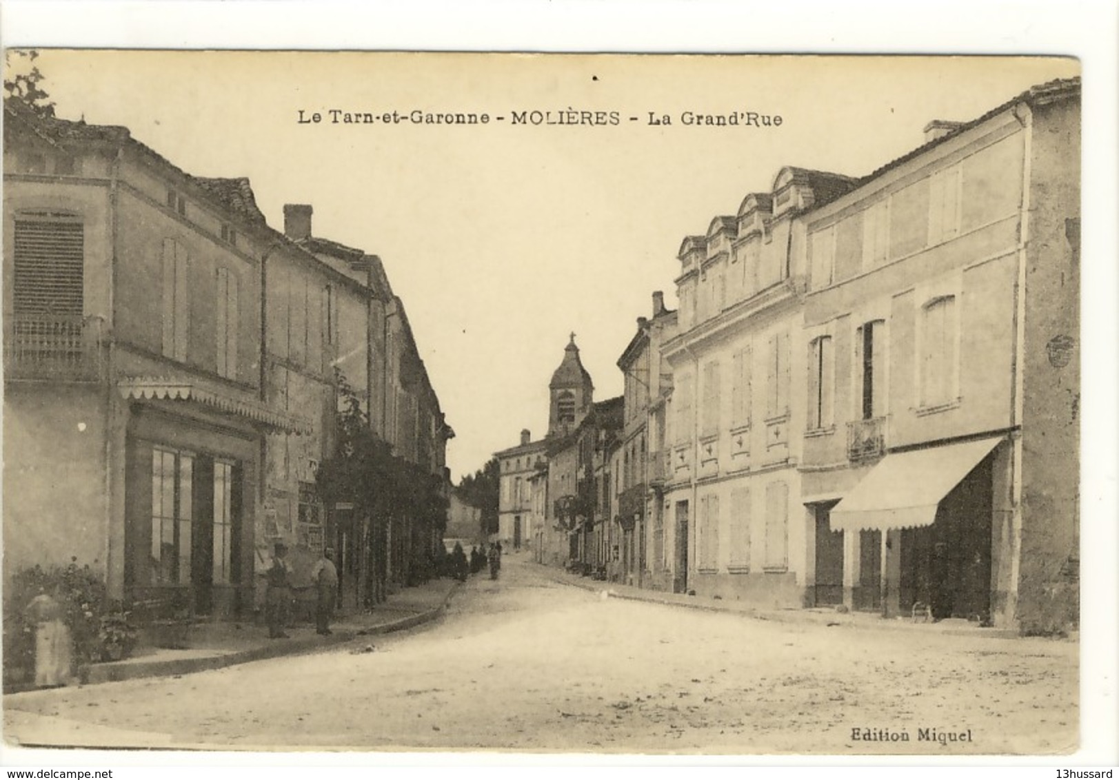 Carte Postale Ancienne Molières - La Grand'Rue - Molieres