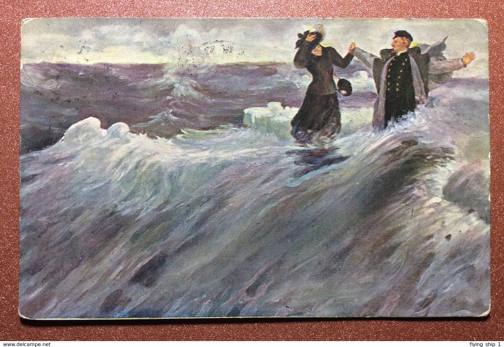 Tsarist Russia ( Empress Alexandra Feodorovna Skobelev Society) Postcard 1914s By Repin. Cople In Sea SCOPE - Other & Unclassified