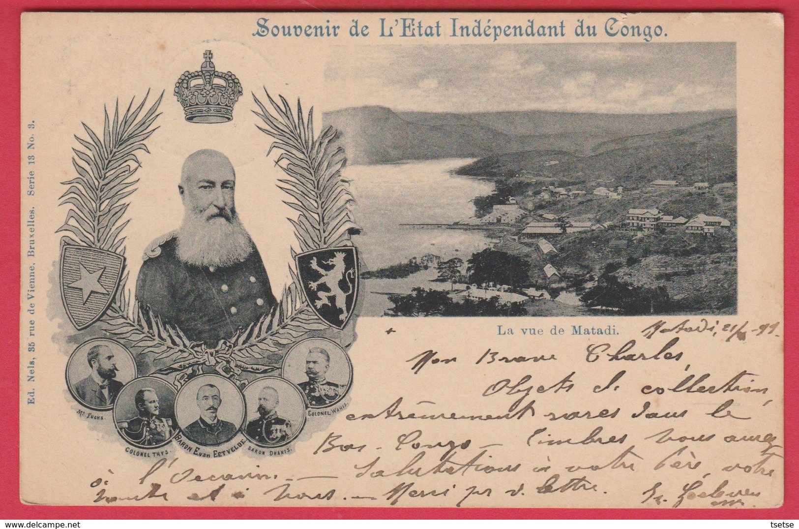 Congo - Souvenir De L'Etat Indépendant Du Congo ... Léopold II ... Vue De Matadi - Précurseur 1899 (voir Verso ) - Autres & Non Classés