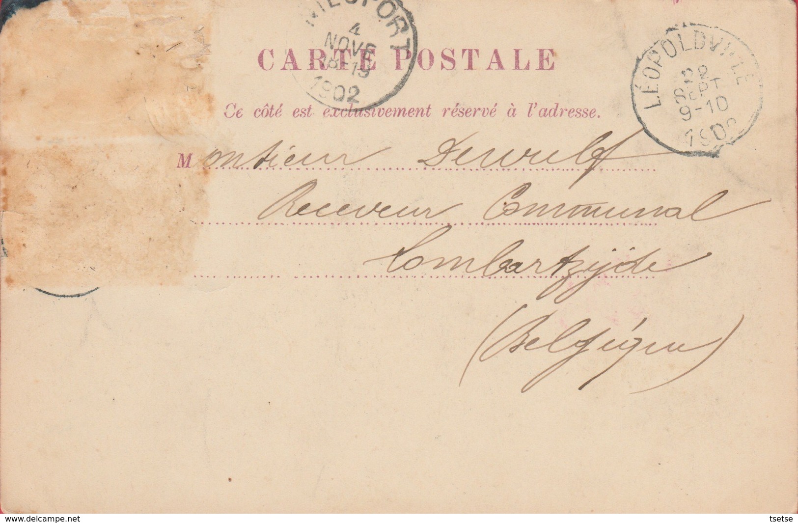 Congo - Brazzaville ... 3 Vues ... Caravane D'ivoire, Bateau, Cataracte - 1902 (voir Verso ) - Brazzaville