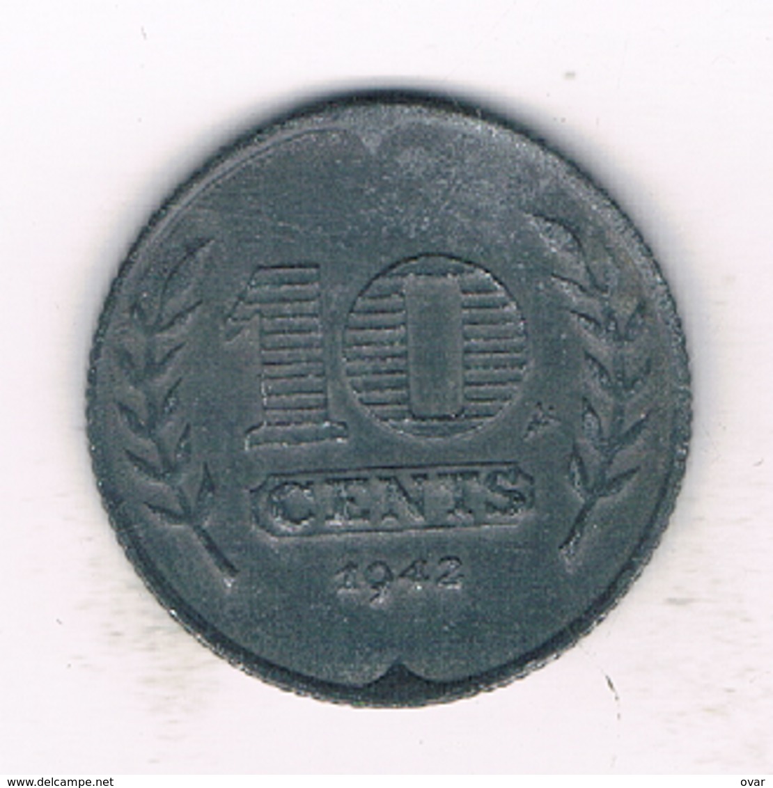 10 CENTS 1942 NEDERLAND /918/ - 10 Cent