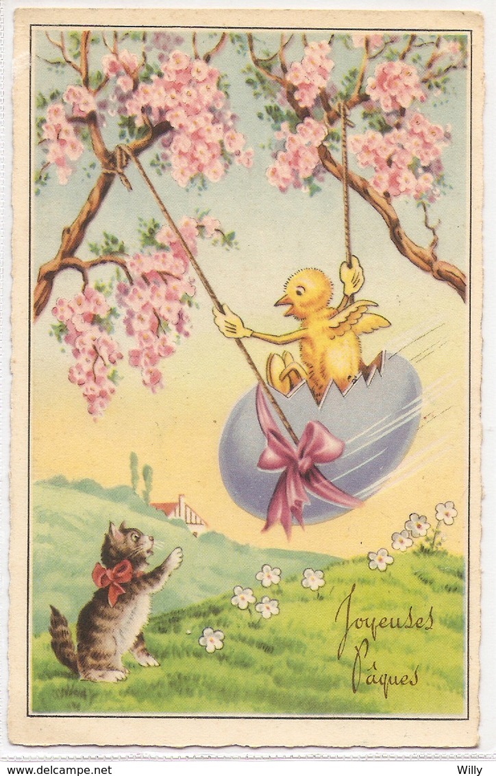 PAS  512  OLD FANTASY POSTCARD  , PAQUES - Ostern