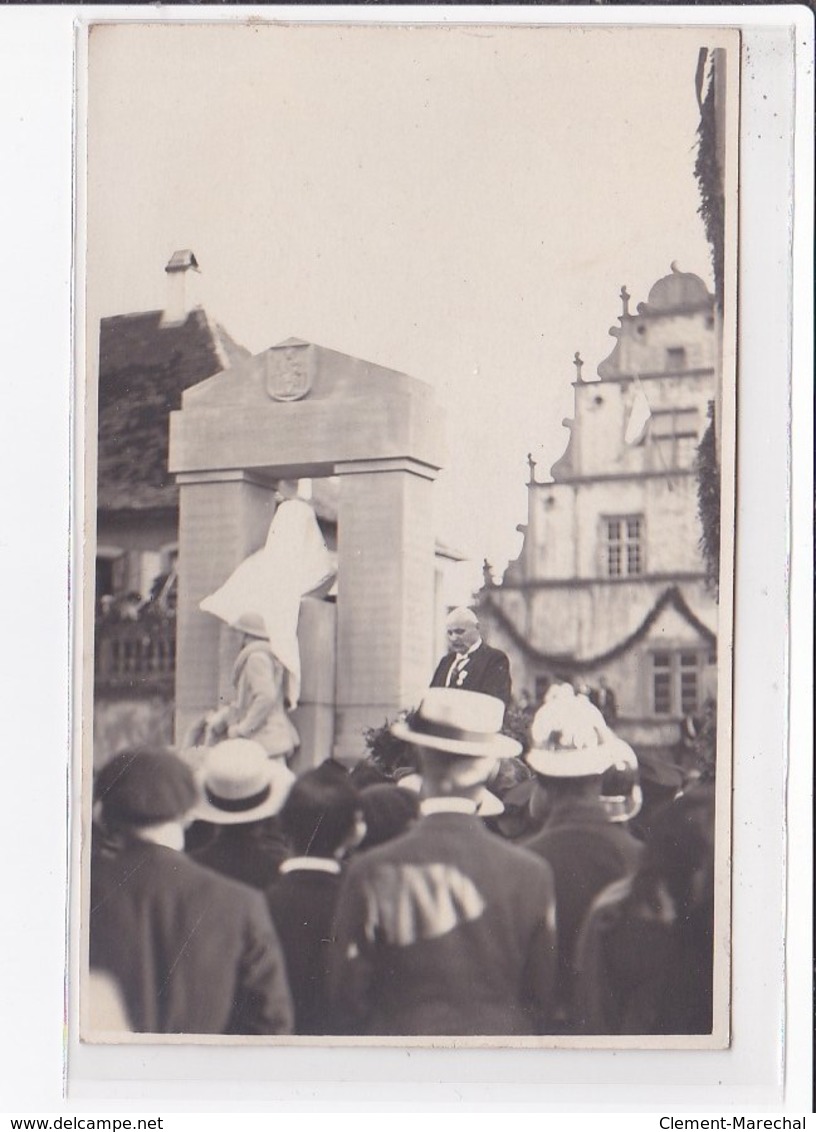 ROUFFACH : Carte Photo De L'inauguration Du Monument LEFEBVRE - Très Bon état - Rouffach