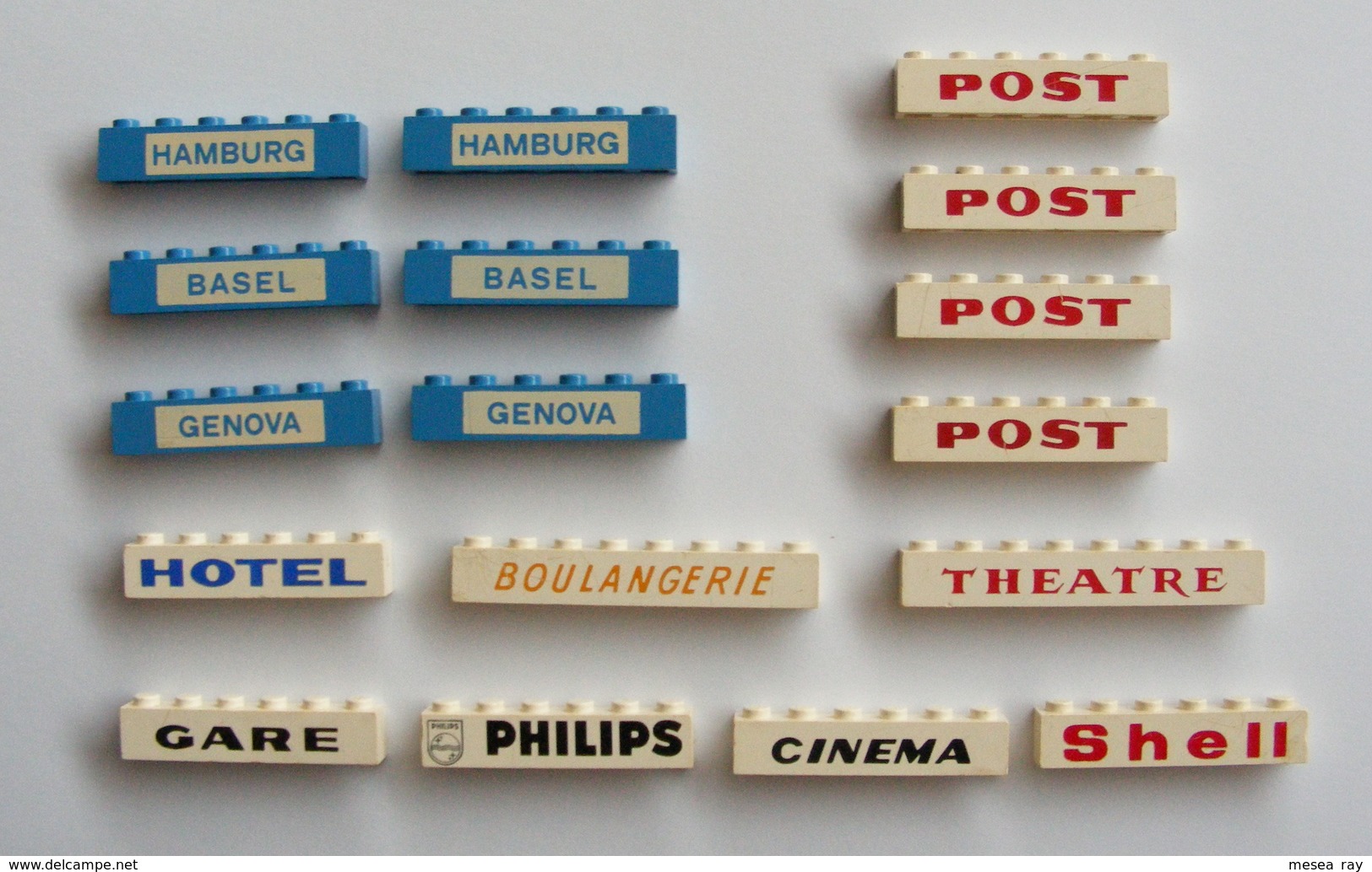 LEGO System Brick Vintage Label Philips Hamburg Basel Genova Shell Cinéma Etc... - Lego System