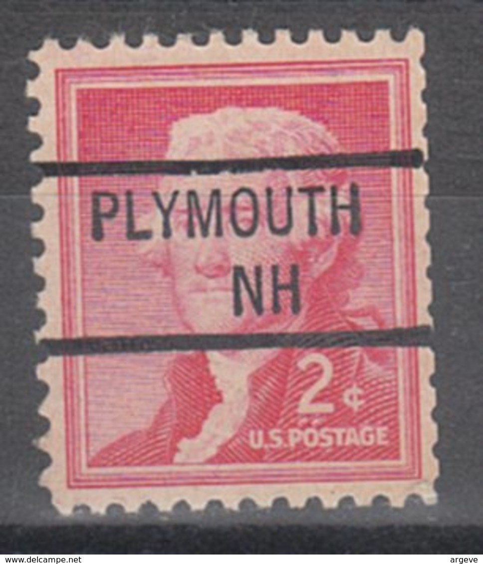 USA Precancel Vorausentwertung Preo, Locals New Hampshire, Plymouth 841 (O,OU/NH) - Precancels