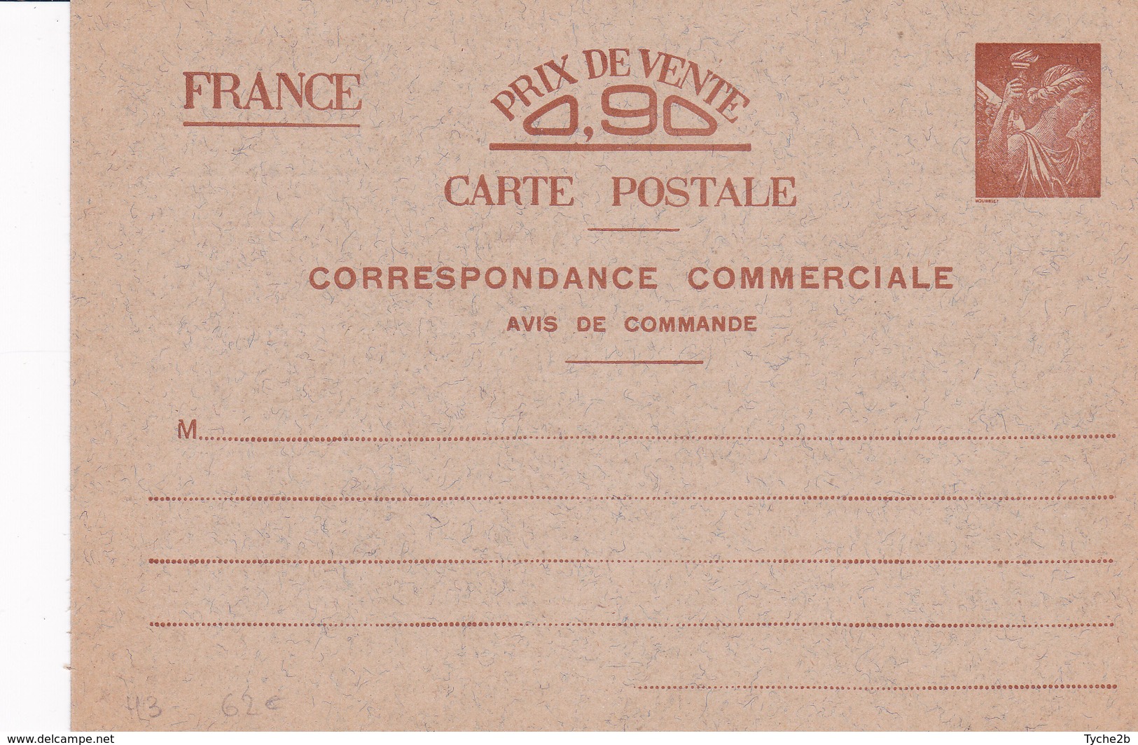 Carte Iris Sans Valeur Indiquée H3 Avis De Commande Neuve - Cartes Postales Types Et TSC (avant 1995)