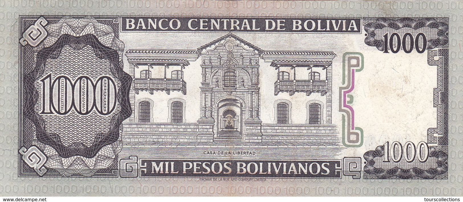 BILLET BOLIVIE De 1000 PESOS BOLIVIANOS De 1982 - J.A De Padilla - N° Rouge X18 - Bolivie