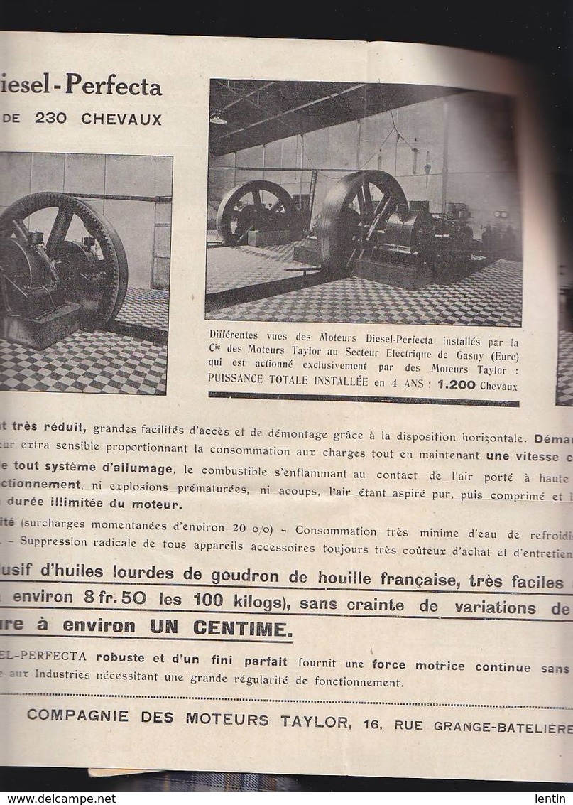 Automobile / Moteurs Taylor / Diésel Perfecta / Dépliant Illustré 4 Pages - 1900 – 1949