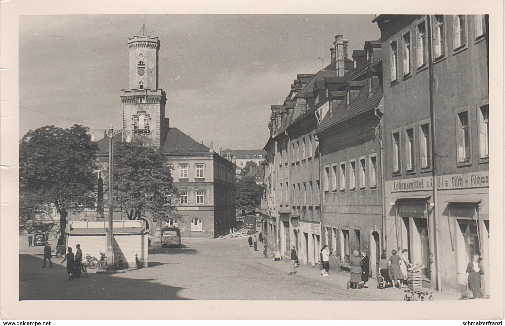 Foto Rohling Für AK Schneeberg Rathaus Markt Marktplatz HO Laden Geschäft A Lößnitzer Gasse Fürstenplatz Erzgebirge DDR - Schneeberg