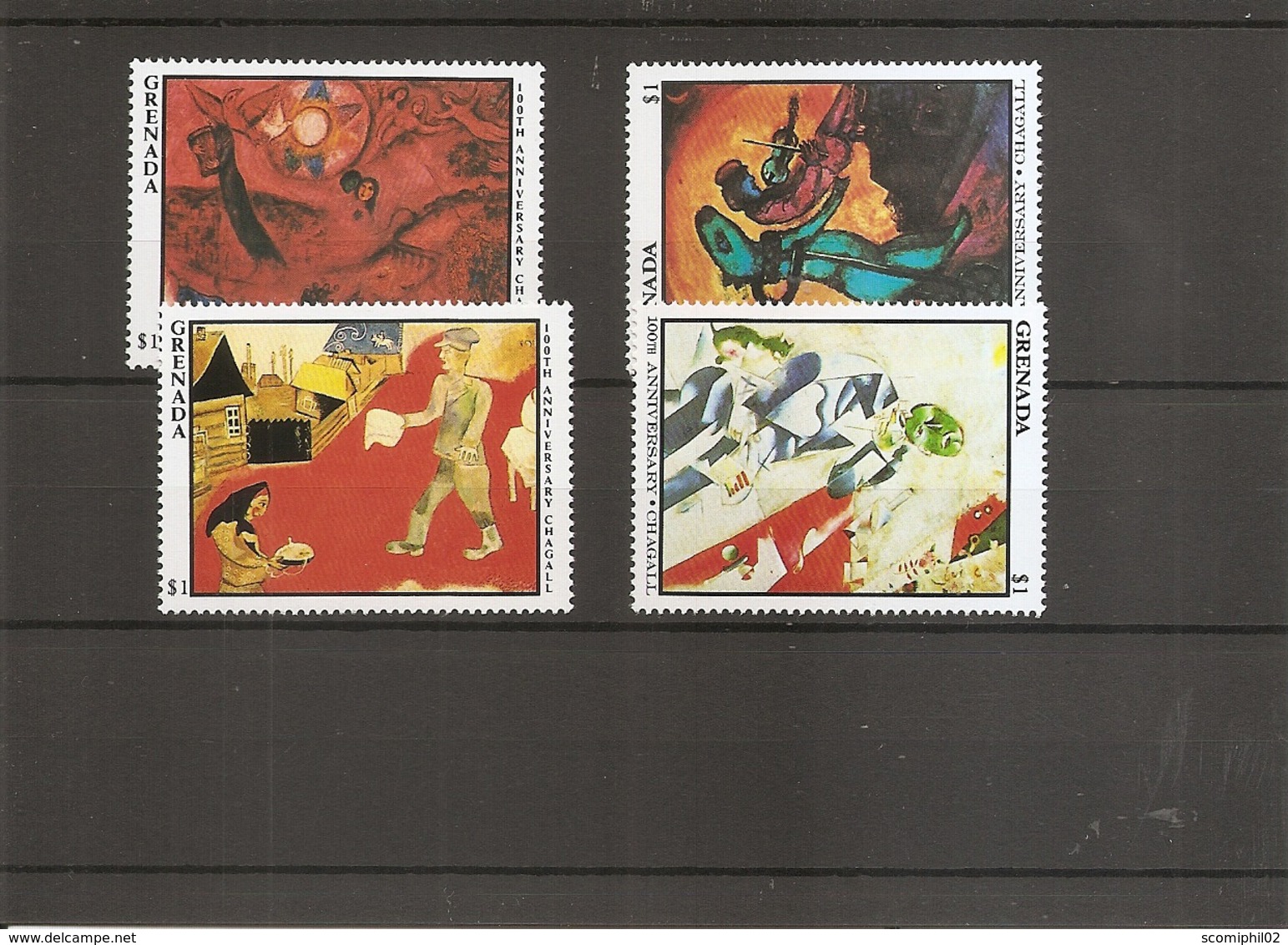 Peintures - Chagall ( 1401/1404 XXX -MNH- De Grenade) - Sonstige & Ohne Zuordnung