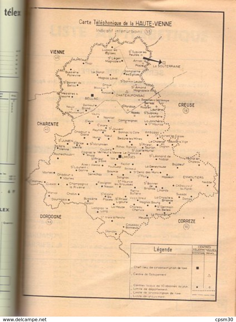 ANNUAIRE - 87 - Département Haute Vienne - Année 1976 - Annuaire Officiel Des Postes - 360 Pages - Annuaires Téléphoniques