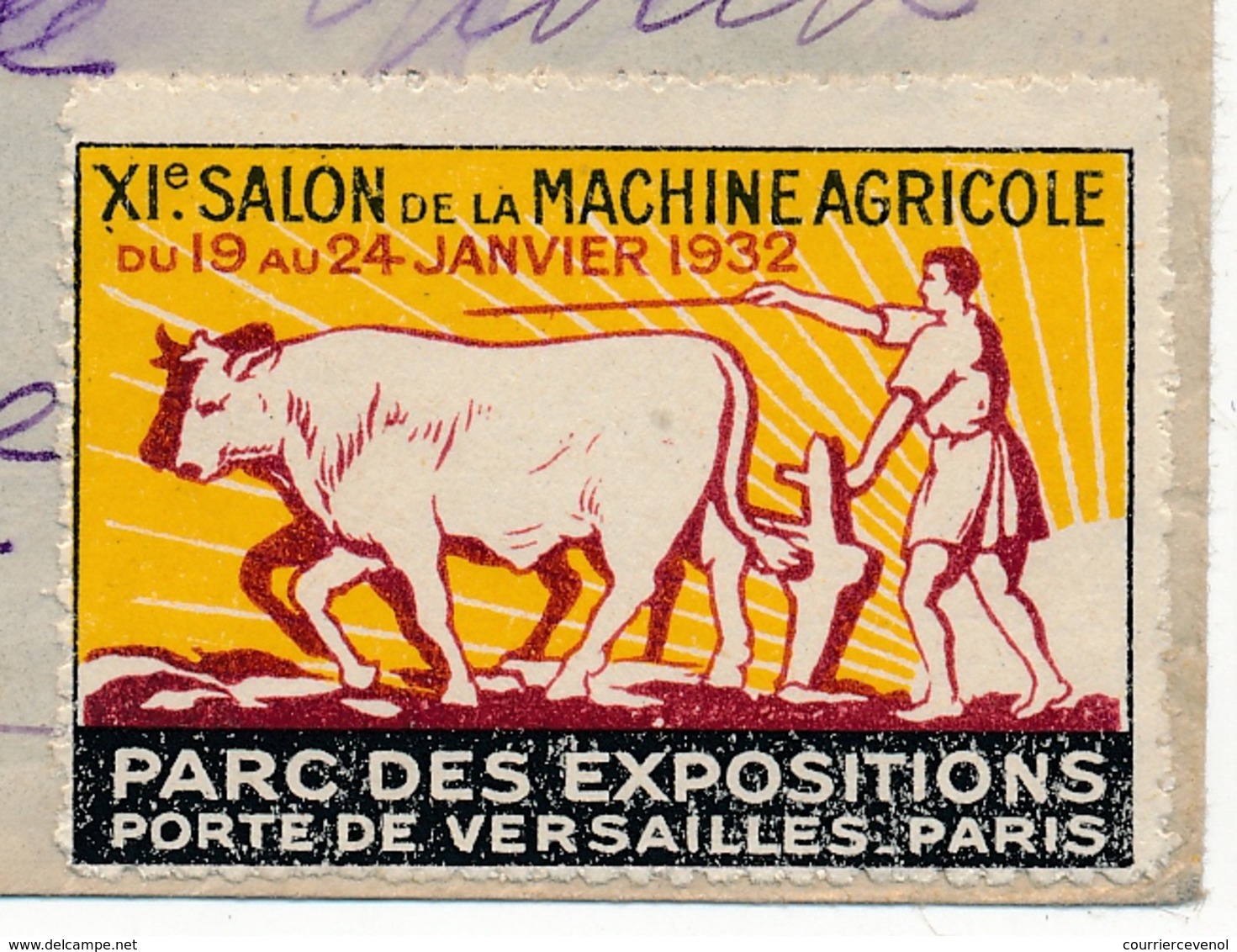 FRANCE - Env En-tête "Editions De La Madeleine DIJON" Vignette XIe Salon De La Machine Agricole Paris 1932 - Lettere