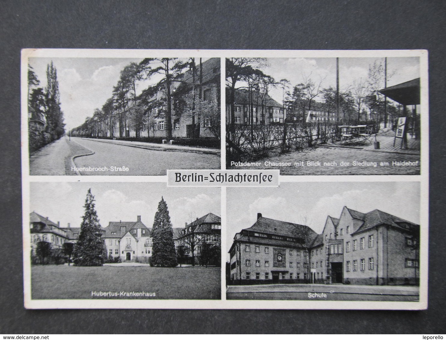 AK BERLIN SCHLACHTENSEE Zehlendorf Schule Krankenhaus Ca.1940 //  D*41976 - Zehlendorf