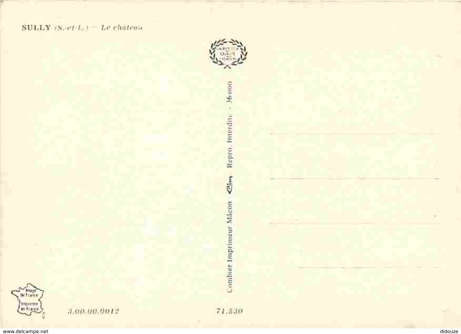 71 - Sully - Le Château - Carte Neuve - Voir Scans Recto-Verso - Other & Unclassified