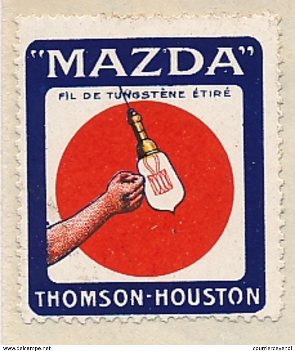 FRANCE - Env Longue EMA "MAZDA PERLE éclaire Mieux Sans éblouir" PARIS 1959 + Vignette MAZDA - Lettres & Documents