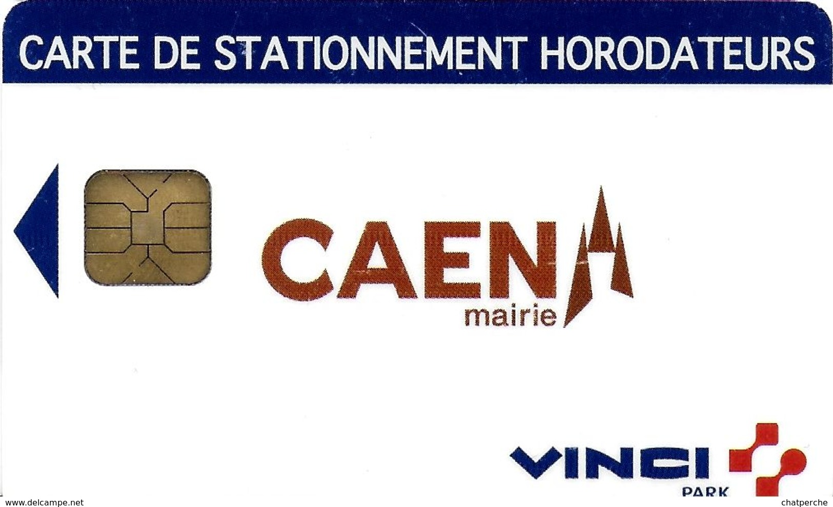 CARTE DE STATIONNEMENT A PUCE CHIP CARD VILLE DE CAEN 14 CALVADOS - Scontrini Di Parcheggio