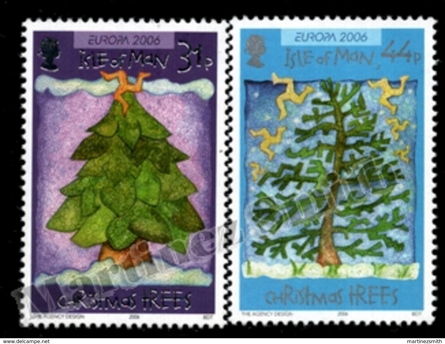 Isle Of Man 2006 Yvert 1358-1359, Christmas. Christmas Trees With Triskelion - MNH - Isla De Man