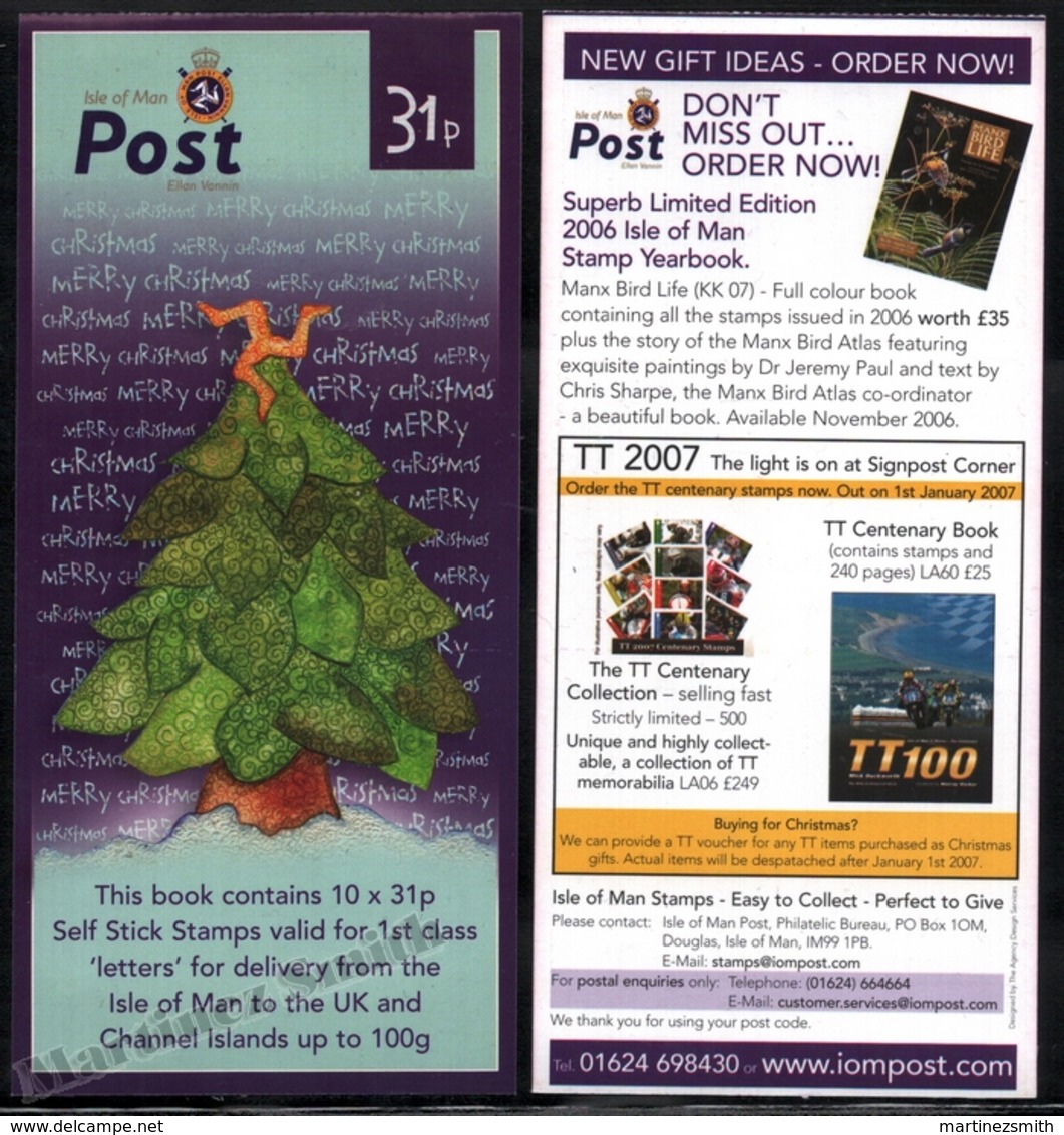 Isle Of Man 2006 Yvert C1361, Christmas. Christmas Tree With Triskelion (Purple) - Booklet - MNH - Isla De Man