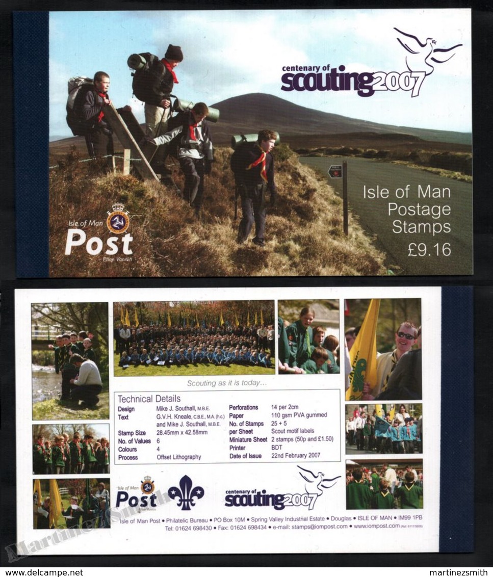 Isle Of Man 2007 Yvert C1374, Organizations. Scouts, Centenary Of Scouting 2007 - Prestige Booklet - MNH - Isle Of Man