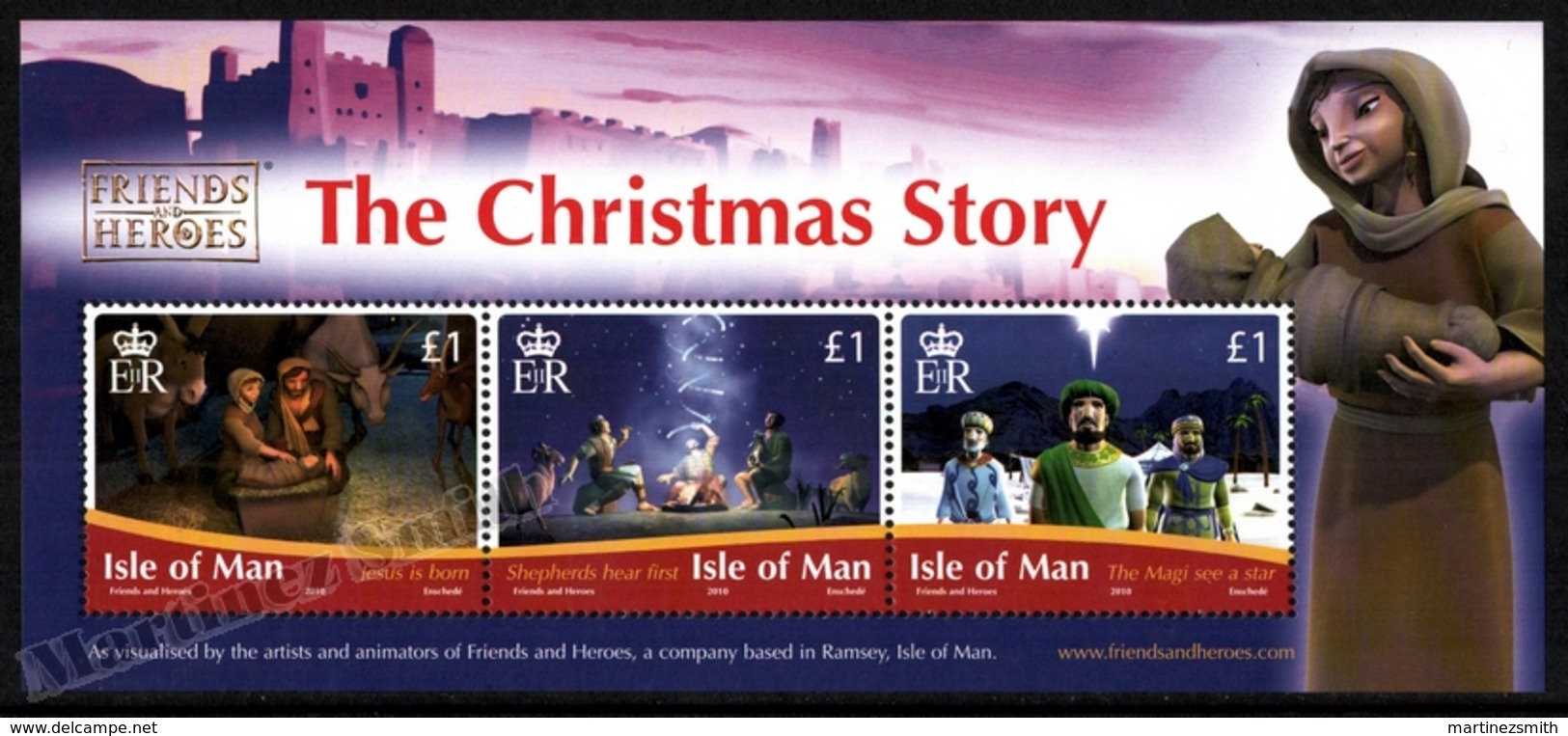 Isle Of Man 2010 Yvert BF 84, Christmas. Nativity Scenes - Miniature Sheet - MNH - Isla De Man