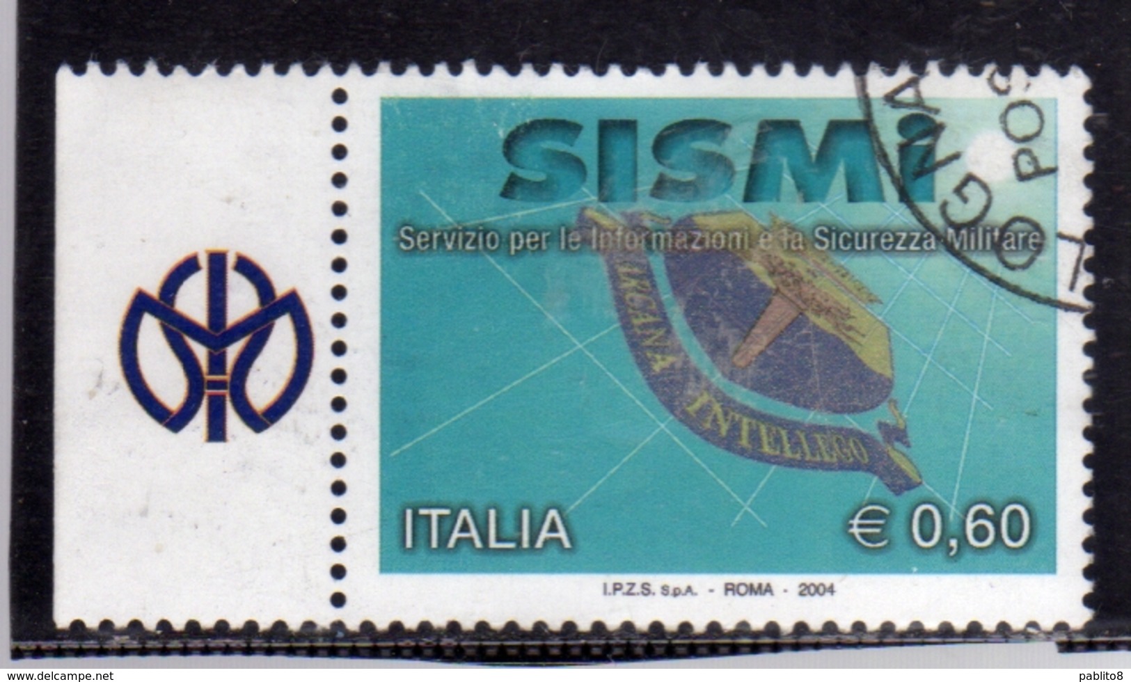 ITALIA REPUBBLICA ITALY REPUBLIC 2004 LE ISTITUZIONI SISMI SERVIZIO INFORMAZIONI SICUREZZA MILITARE USATO USED OBLITERE' - 2001-10: Used