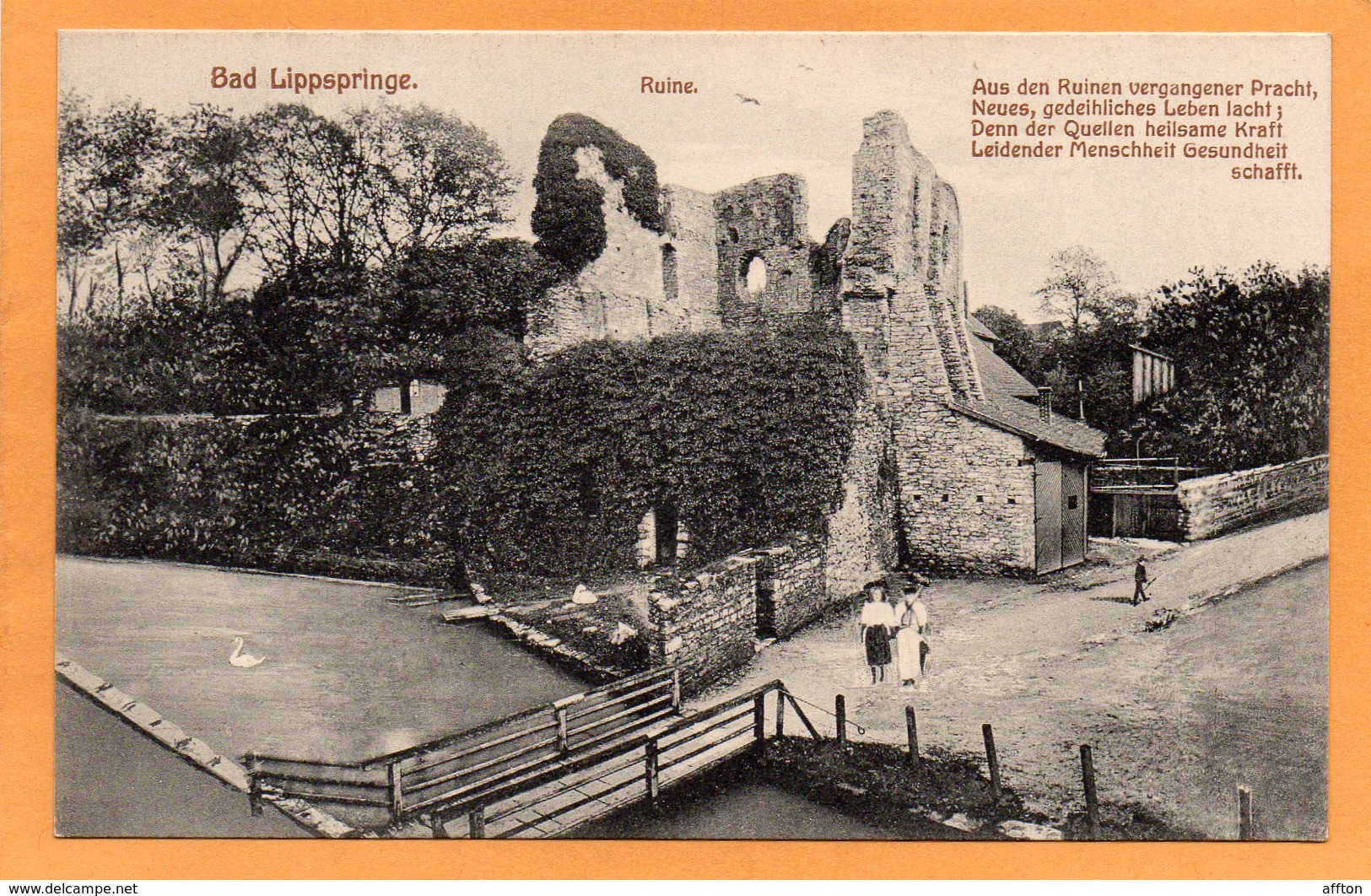 Bad Lippspringe Germany 1907 Postcard - Bad Lippspringe
