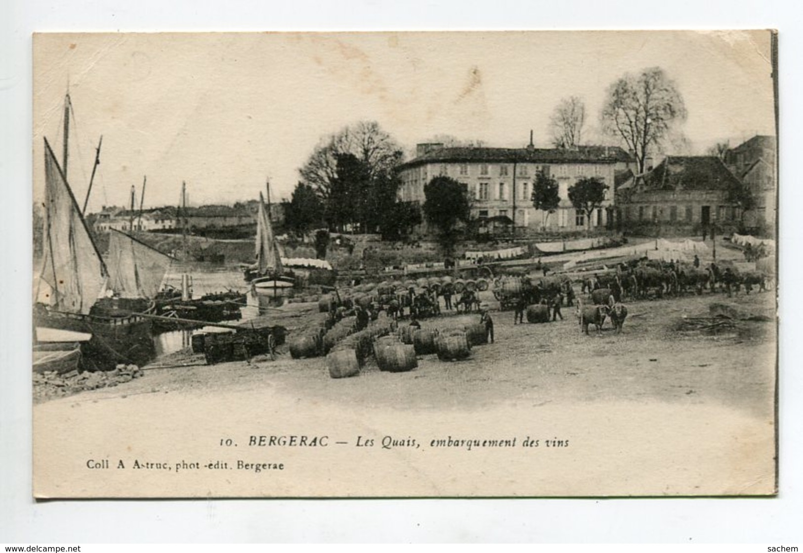 24 BERGERAC Embarquement Des Vins  Barriques  Port  - 10 Coll Astruc  -   écrite En 1917 Longuement    D02 2020 - Bergerac