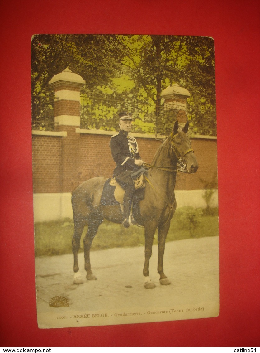 N°0950. WWI. CARTE BELGE ILLUSTRANT L’ARMEE BELGE. GENDARME A CHEVAL EN TENUE DE SORTIE. - War 1914-18