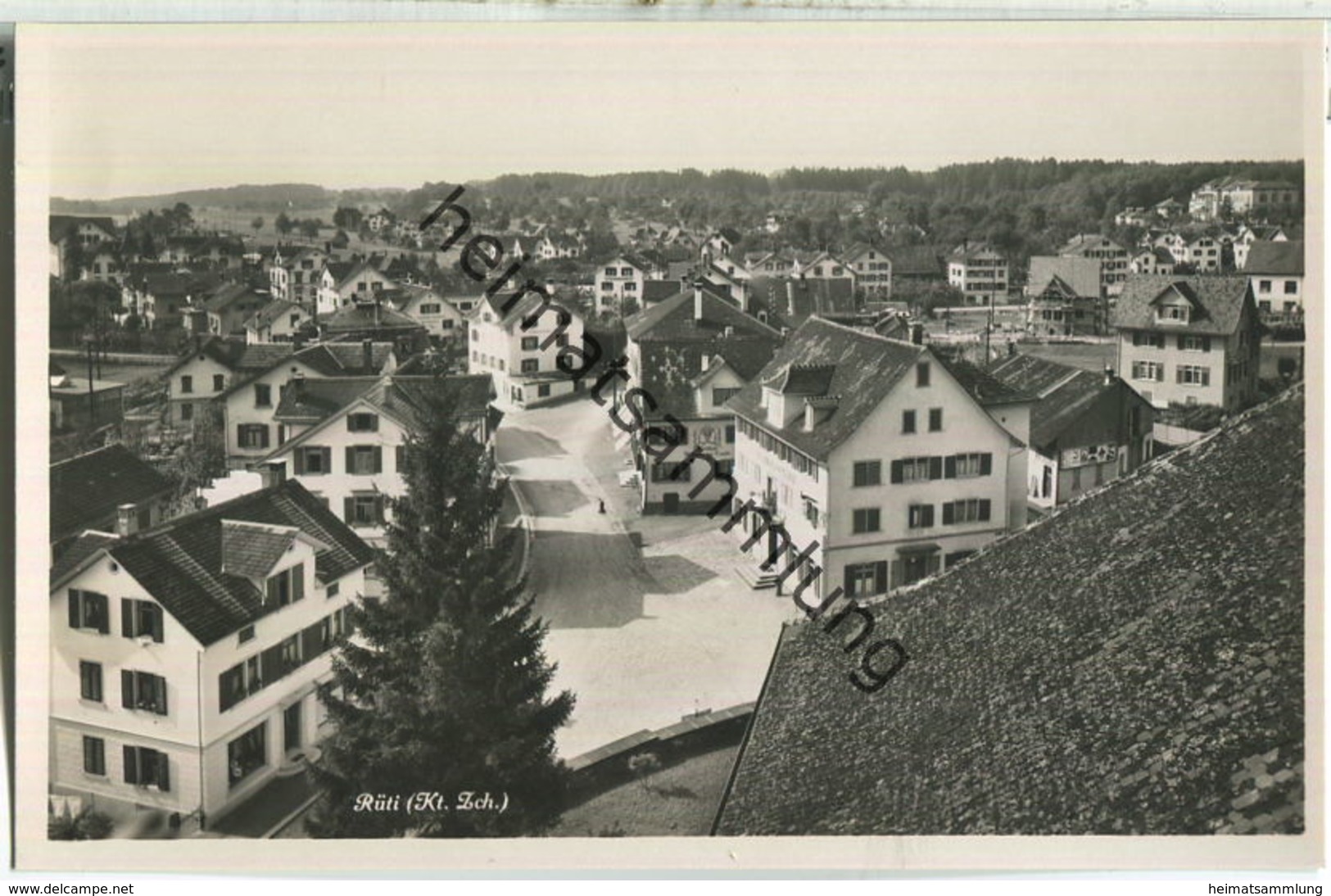 Rüti (Zürich) Mit Bachtel - Foto-Ansichtskarte - Verlag Papeterie Köhler 30er Jahre - Rüti