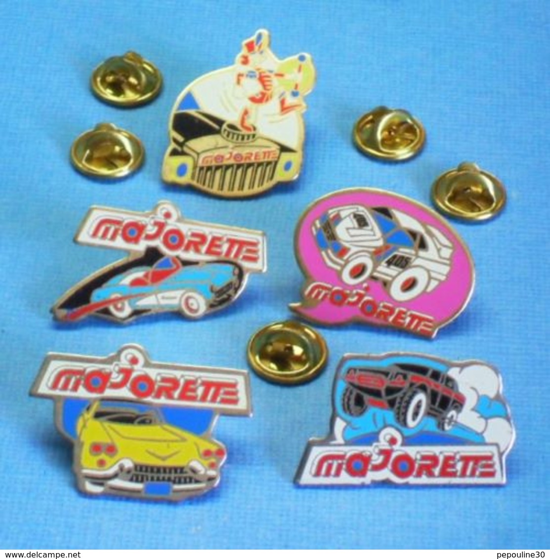 5 PIN'S //  ** MAJORETTE / MARQUE FRANÇAISE DE VOITURES MINIATURES ** - Lots