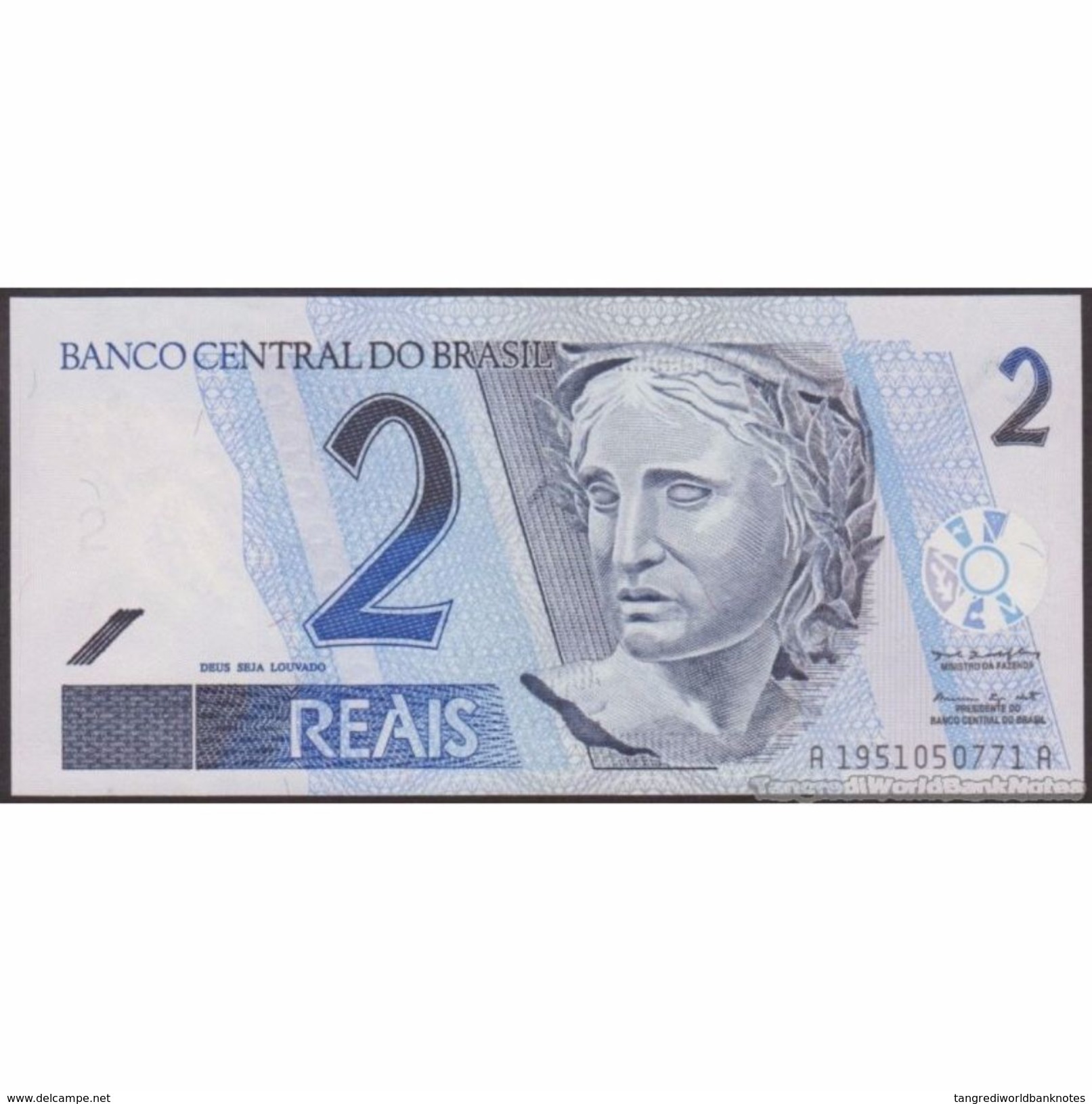 TWN - BRAZIL 249a - 2 Reais 2001 Various Series - Signatures: Malan & Neto UNC - Brasile