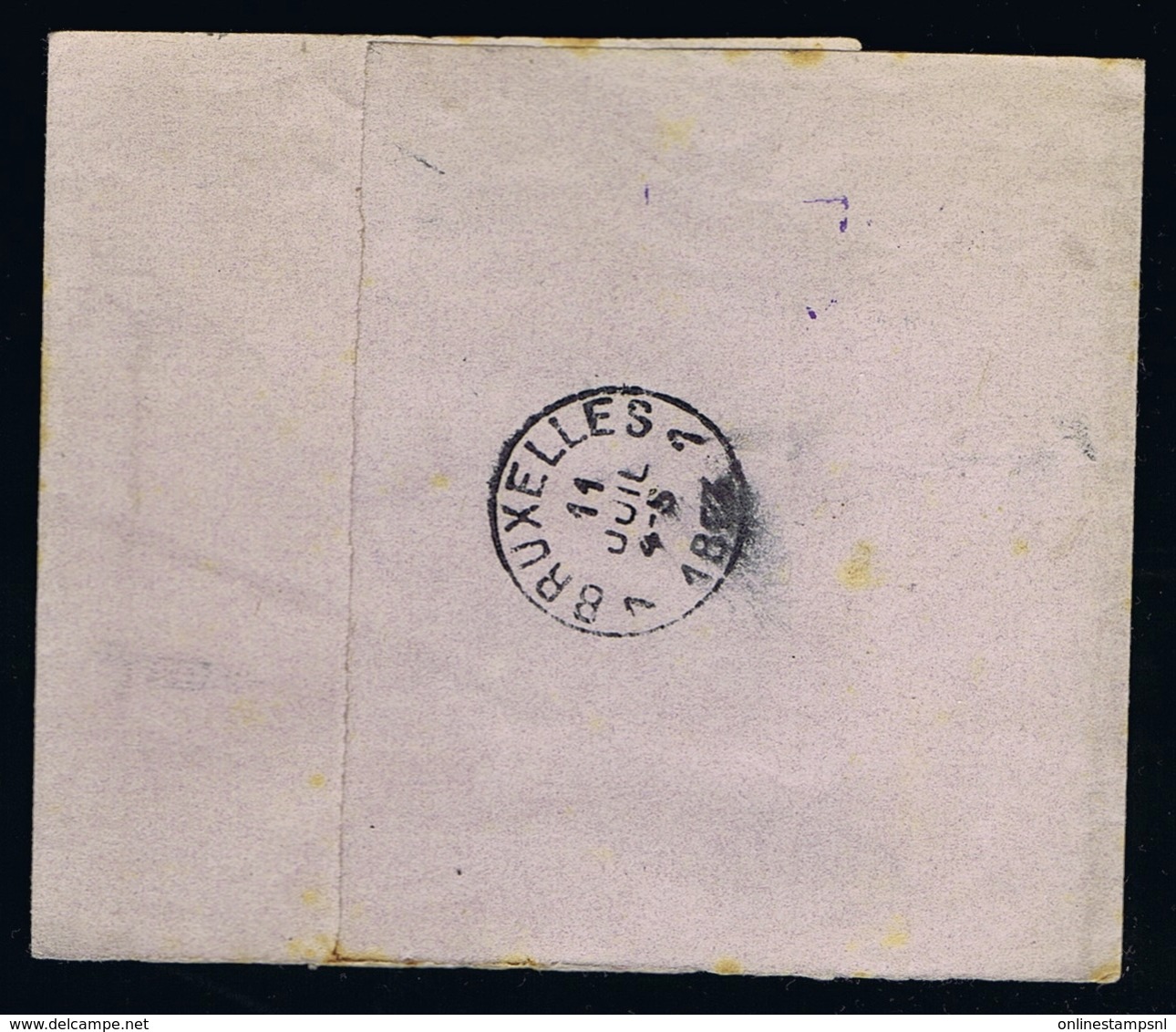Belgium Letter With Halved Postage Due Stamp/ Gehalveerde Strafportzegel. TX1  Demi Timbre 1883 - Brieven En Documenten