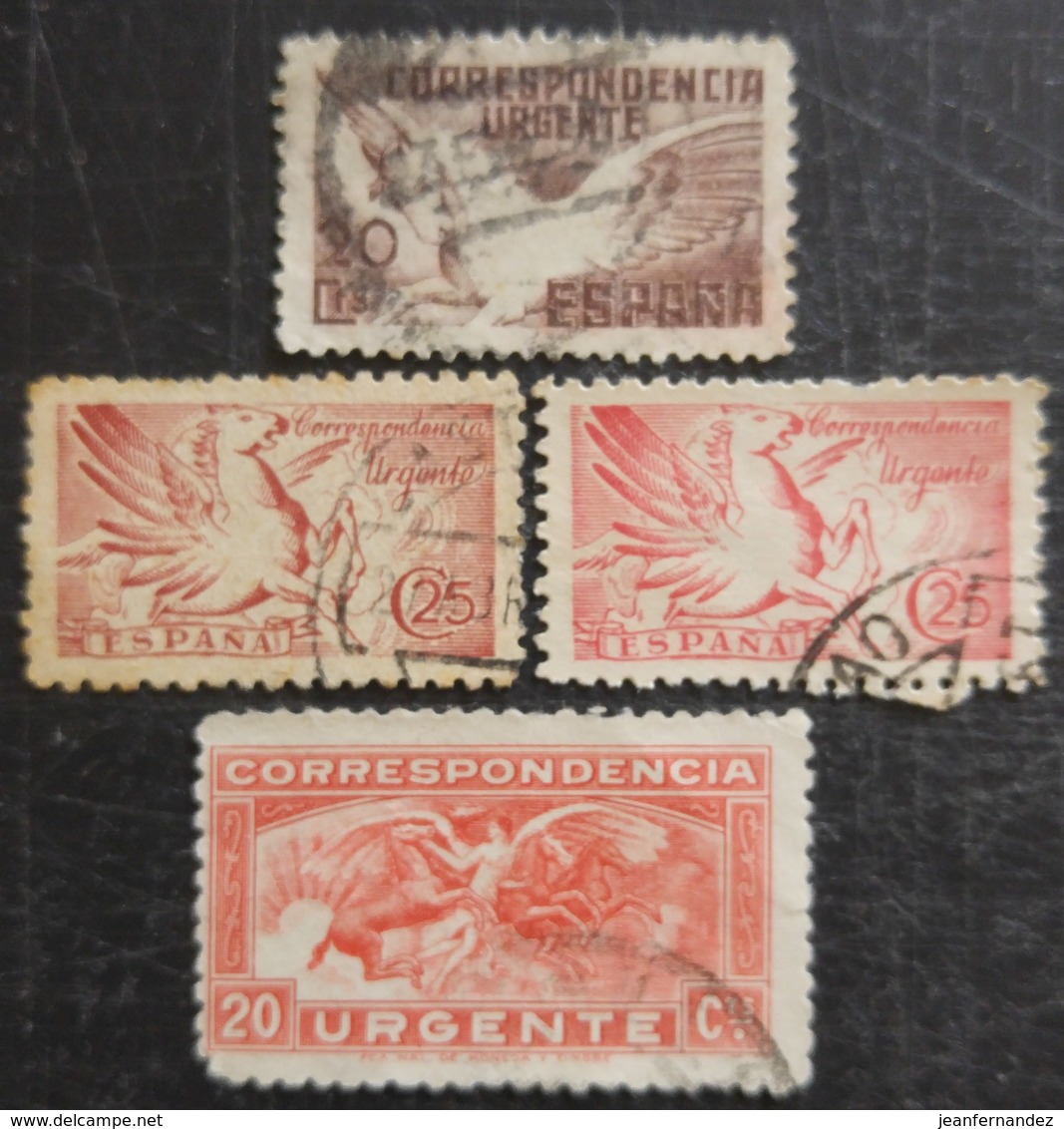 Timbres Urgent N° 15_ N° 25a_ N° 30 En Deux Nuances De Couleur - Correo Urgente