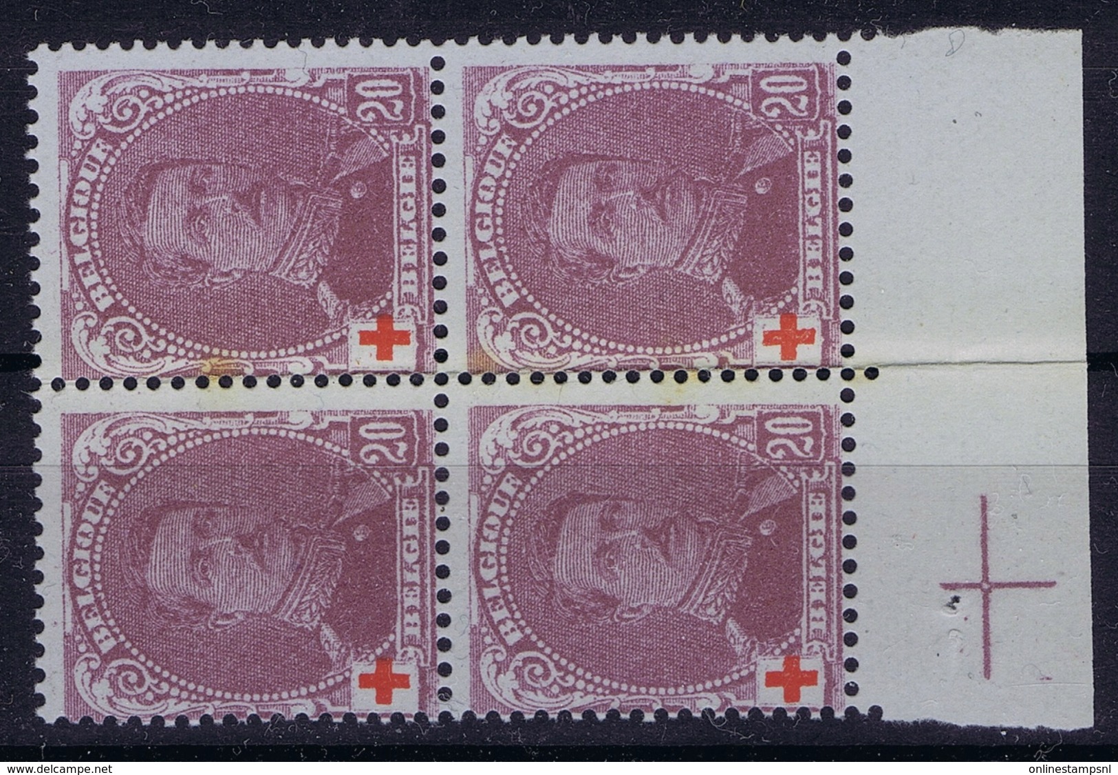 Belgium OBP 131 Not Used (*) SG  1914  Some Spots - 1914-1915 Croix-Rouge