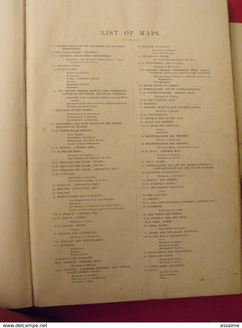 "the Times" Atlas Published At The Office Of "the Times" 1900. 132 Pages Of Maps (196 Maps) + Alphabetical Index - Géographie