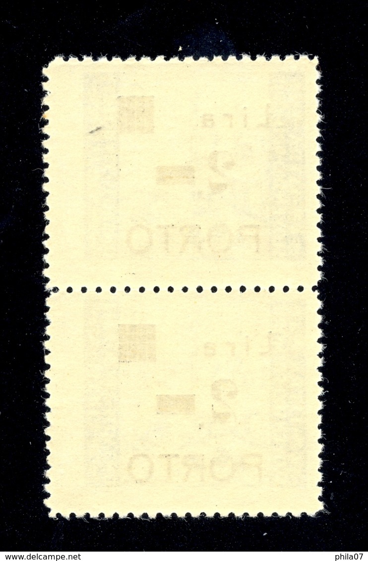 Italy, Yugoslavia - PS No. 9, Vertical Pair, Type IIa And IIb Error Of Overprint, Comma Behind 2. - Yugoslavian Occ.: Slovenian Shore